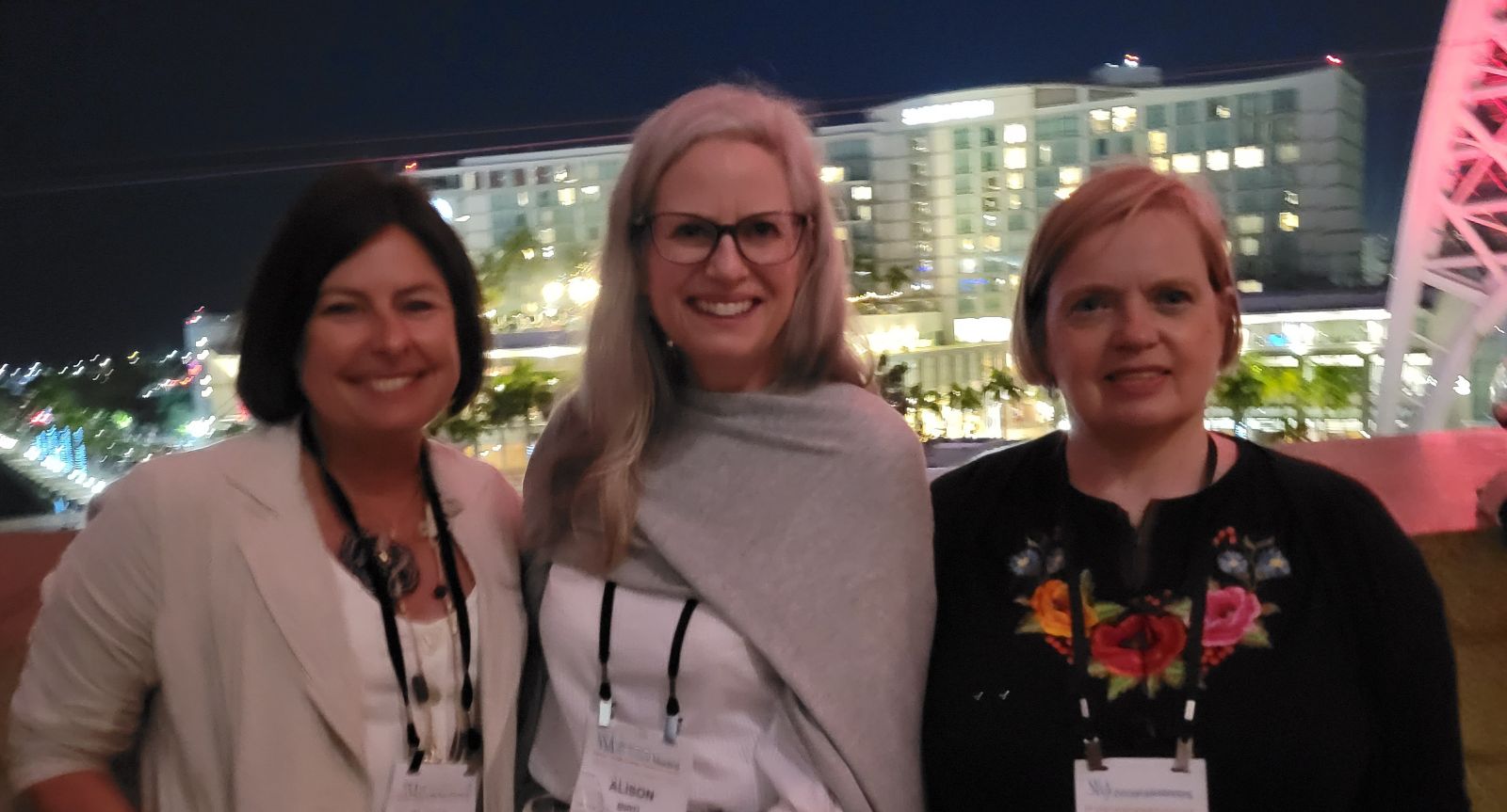 Alison Bird, Claire Perry, and Allison Bent at SSA poster session