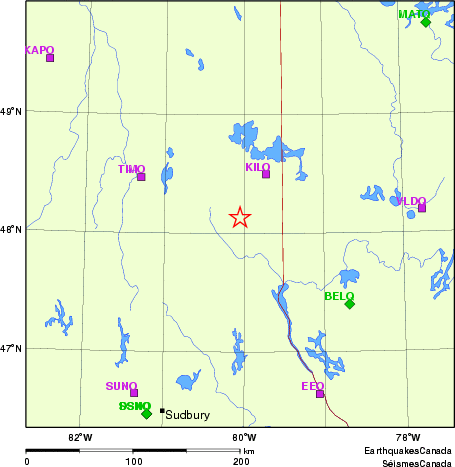 carte des localisations des stations sismologiques locales