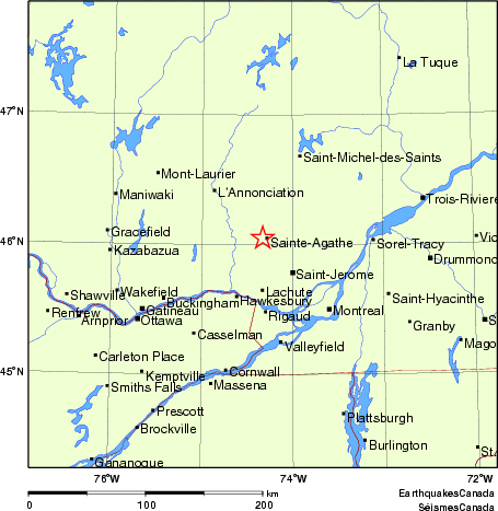 Map of Earthquake Localities