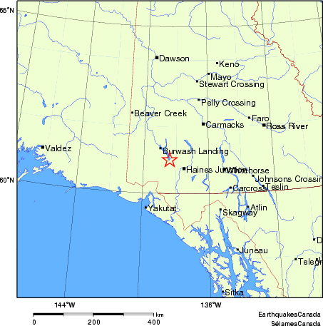 carte des endroits près de l'épicentre