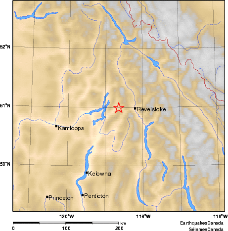 carte des environs du séisme