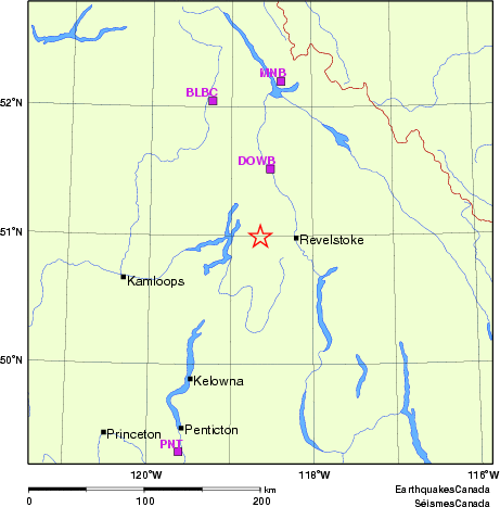 Map of Regional Seismographs