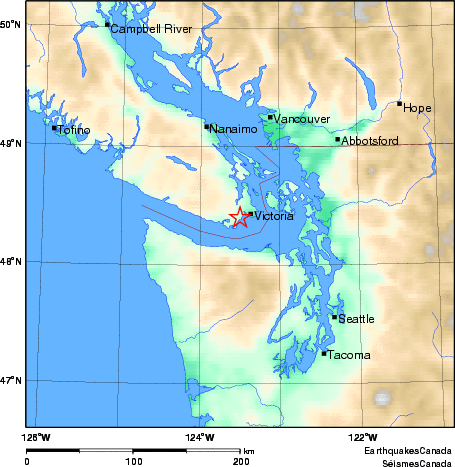 carte des environs du séisme