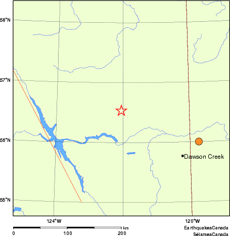 carte des séismes historiques de magnitude 5,0 et plus.  Détails dans le tableau de données ci-dessous