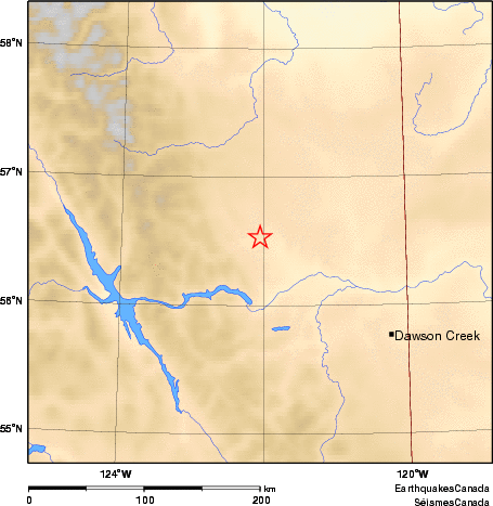 carte des environs du séisme