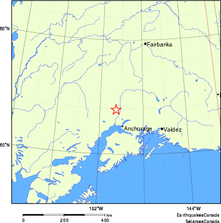 carte des endroits près de l'épicentre