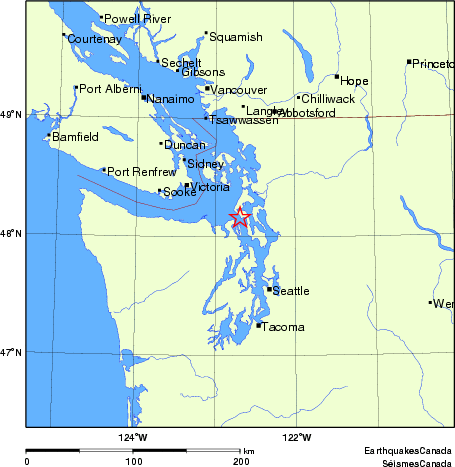 carte des endroits près de l'épicentre