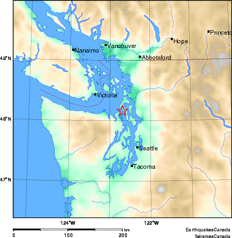 carte des environs du séisme