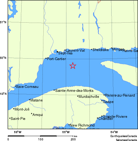 carte des endroits près de l'épicentre