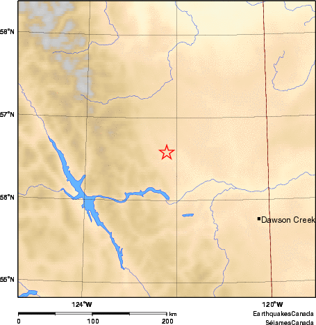 carte des environs du séisme