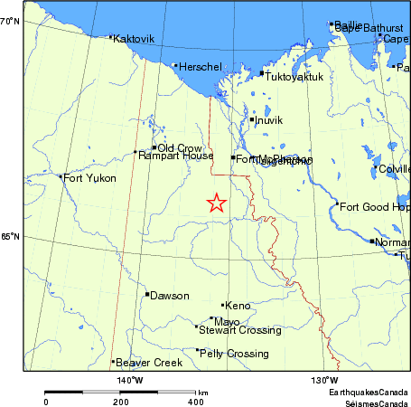 carte des endroits près de l'épicentre