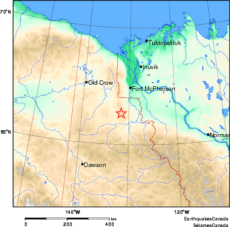 carte des environs du séisme