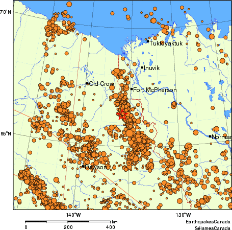 carte des des séismes de magnitude 2,0 et plus depuis 2000