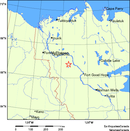 carte des endroits près de l'épicentre