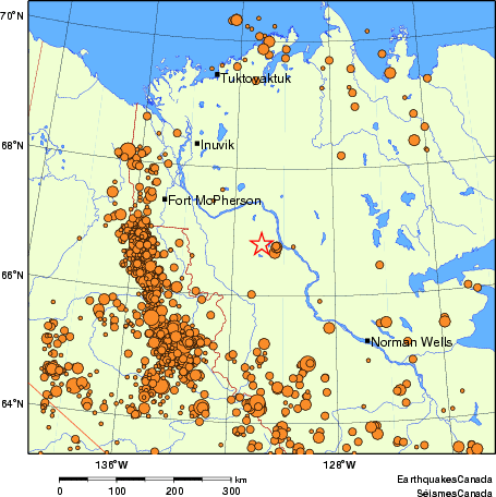 Map of earthquakes magnitude 2.0 and larger, 2000 - present