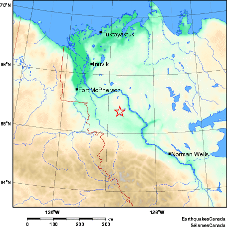 carte des environs du séisme