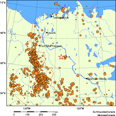 carte des des séismes de magnitude 2,0 et plus depuis 2000