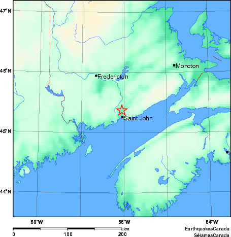 carte des environs du séisme