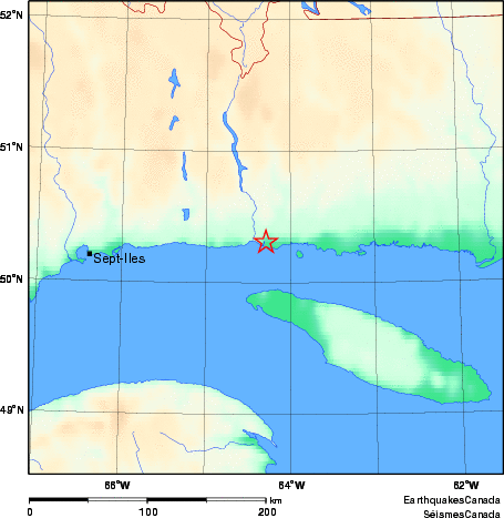 carte des environs du séisme