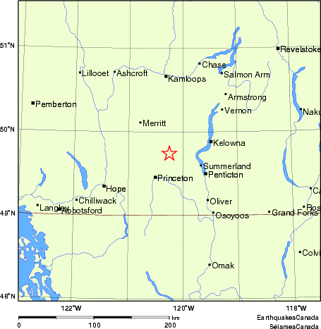 Map of Earthquake Localities