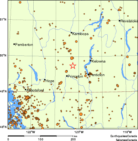 Map of earthquakes magnitude 2.0 and larger, 2000 - present