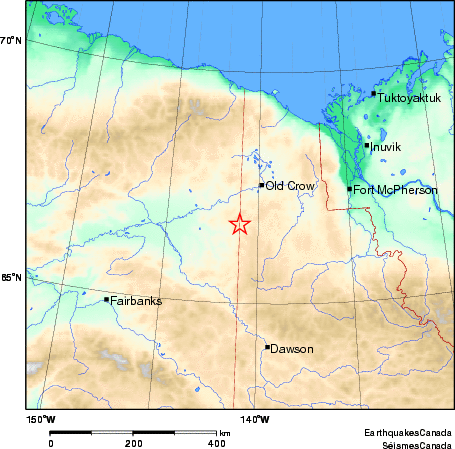 carte des environs du séisme