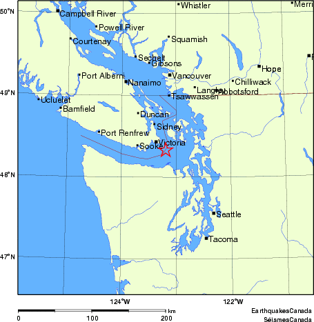 Map of Earthquake Localities