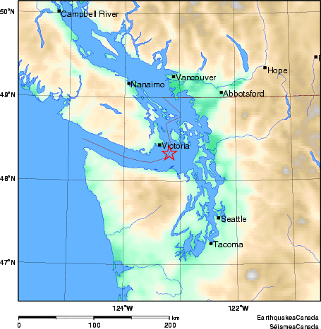 carte des environs du séisme