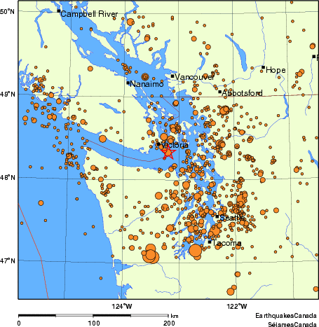 Map of earthquakes magnitude 2.0 and larger, 2000 - present