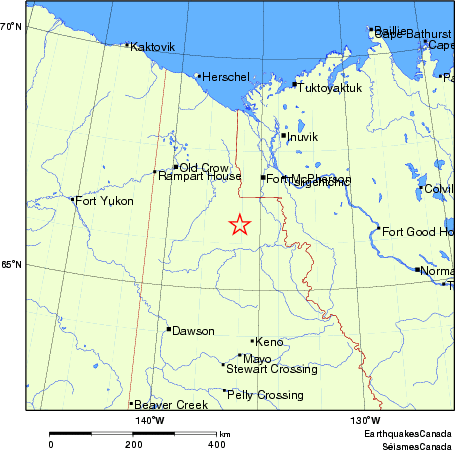 carte des endroits près de l'épicentre