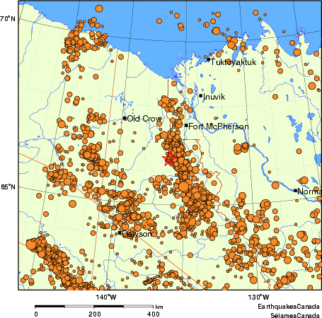 Map of earthquakes magnitude 2.0 and larger, 2000 - present