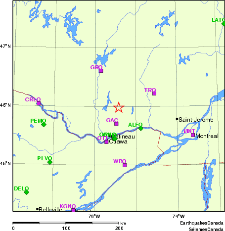 Map of Regional Seismographs