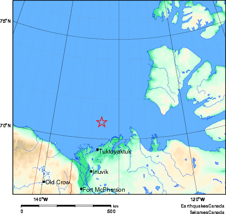 carte des environs du séisme