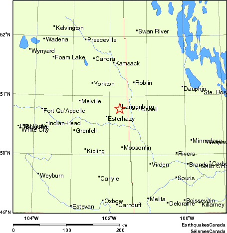 Map of Earthquake Localities