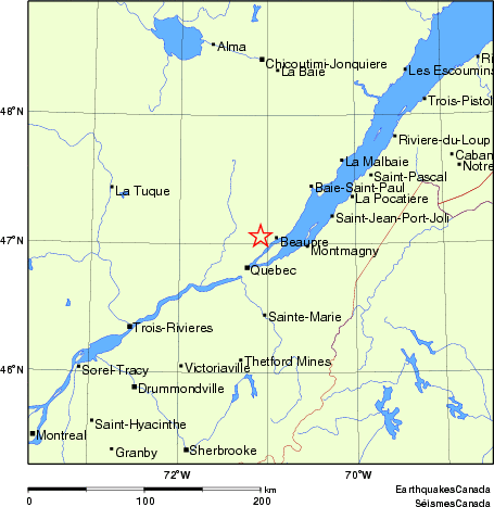 Map of Earthquake Localities