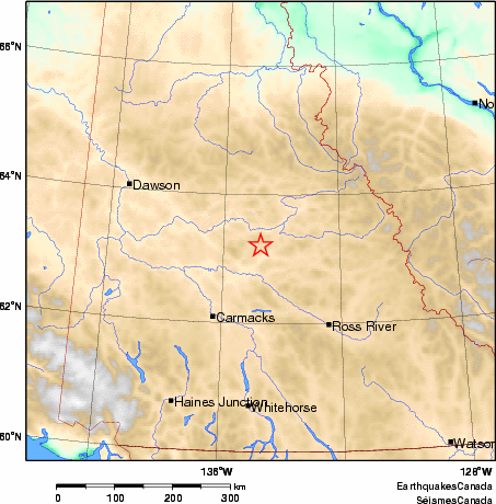 carte des environs du séisme