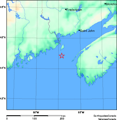 carte des environs du séisme