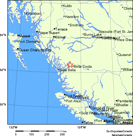 carte des endroits près de l'épicentre