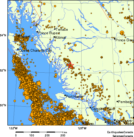 Map of earthquakes magnitude 2.0 and larger, 2000 - present