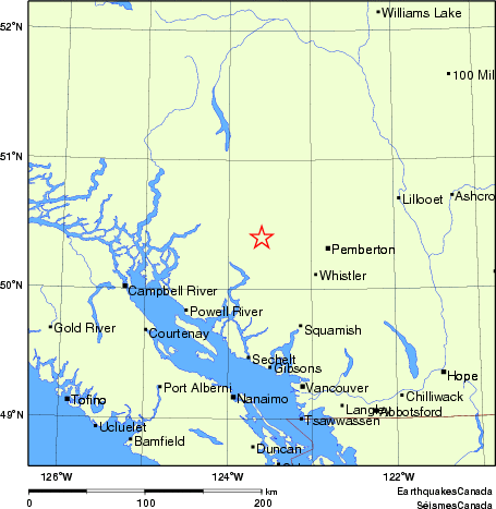 Map of Earthquake Localities