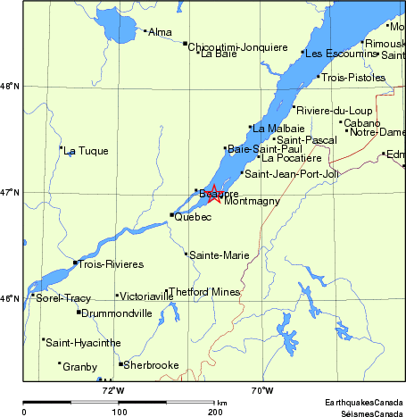 Map of Earthquake Localities