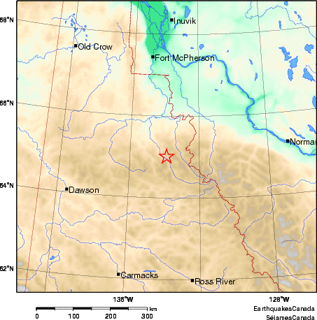 carte des environs du séisme