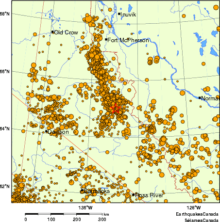 carte des des séismes de magnitude 2,0 et plus depuis 2000