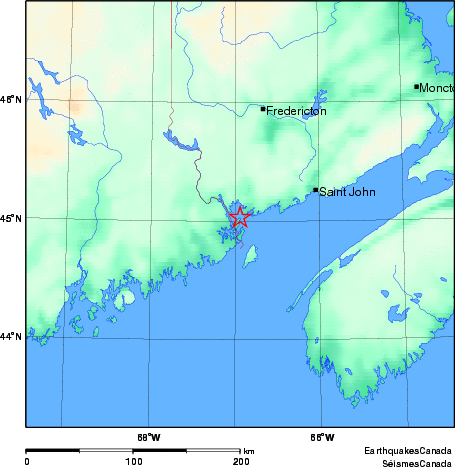 carte des environs du séisme