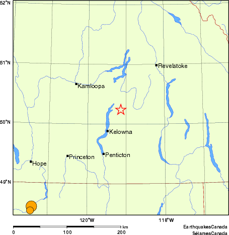 carte des séismes historiques de magnitude 5,0 et plus.  Détails dans le tableau de données ci-dessous