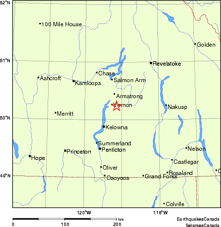 Map of Earthquake Localities