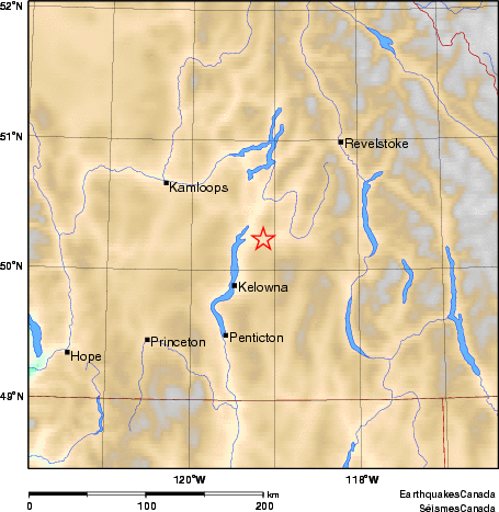 carte des environs du séisme