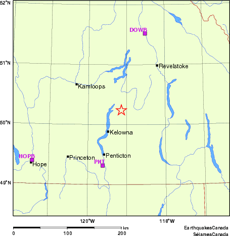 Map of Regional Seismographs