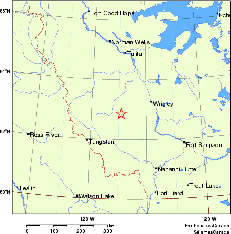 carte des endroits près de l'épicentre