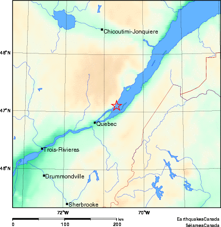 carte des environs du séisme